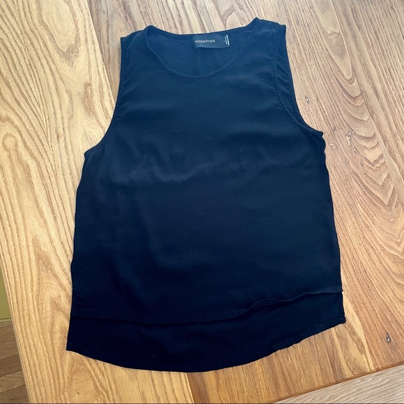 MINKPINK Black Crewneck Top - Picture 1 of 2